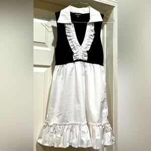 Bebe Black White Dress Sz S